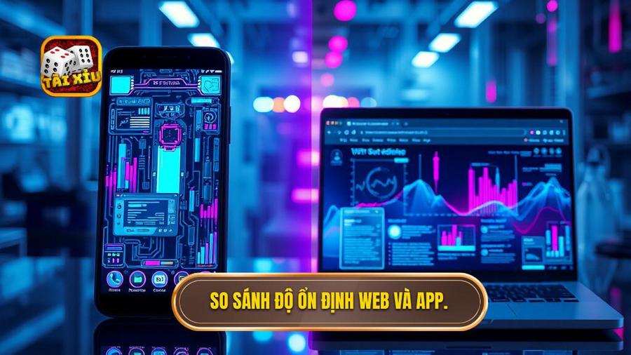 So sánh độ ổn định Web và App.