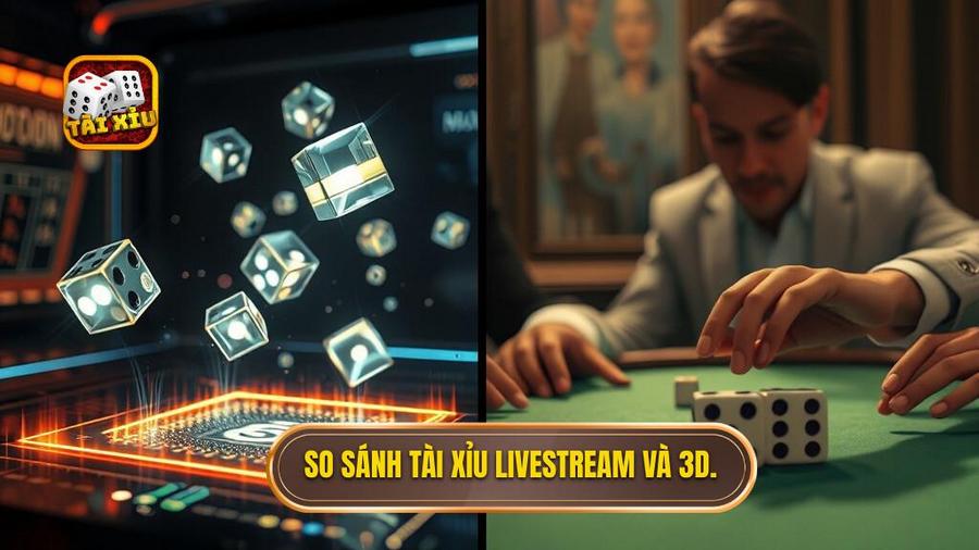 2. So sánh Tài xỉu livestream và 3D.